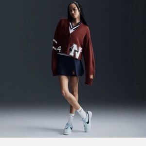 Nike X YOON Oversized Cardigan Dark Team Red FZ0724-619 Women's Size XS